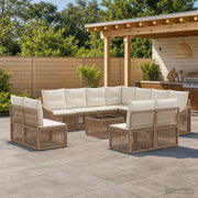 Set Divano da Giardino 12 pcs Beige polyrattan 3436044