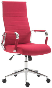 Sedia ufficio KOLUMBUS in tessuto rosso