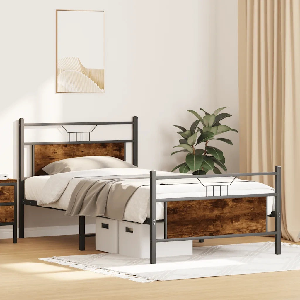 Giroletto senza Materasso Rovere Fumo 100x190 cm in Truciolato 4106755