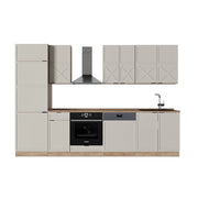 Cucina componibile Fame-Line GrigioBeige/Rovere dorato 300 cm, PL Rovere Vicco
