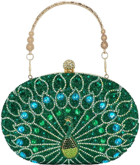 Borsa da sera in paillet vintage per donna, borsa a mano con spalle per matrimonio, festa e promessa