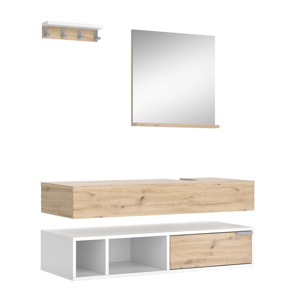 Vicco Set di mobili da bagno Bianco 4 parti