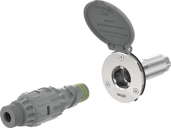 Vendita di impianto di irrigazione esterno con valvola di ghiaccio V1+ con connessione rapida e prevenzione dell'aspirazione - tubo di scarico resistente al freddo - 2 pollici - colore pietra grigia Esterno