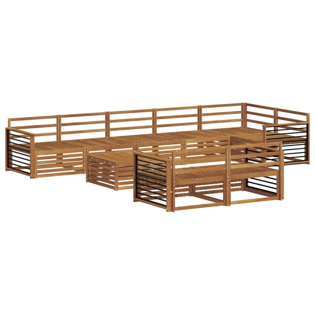Set di divani da esterno 9 pcs Naturale