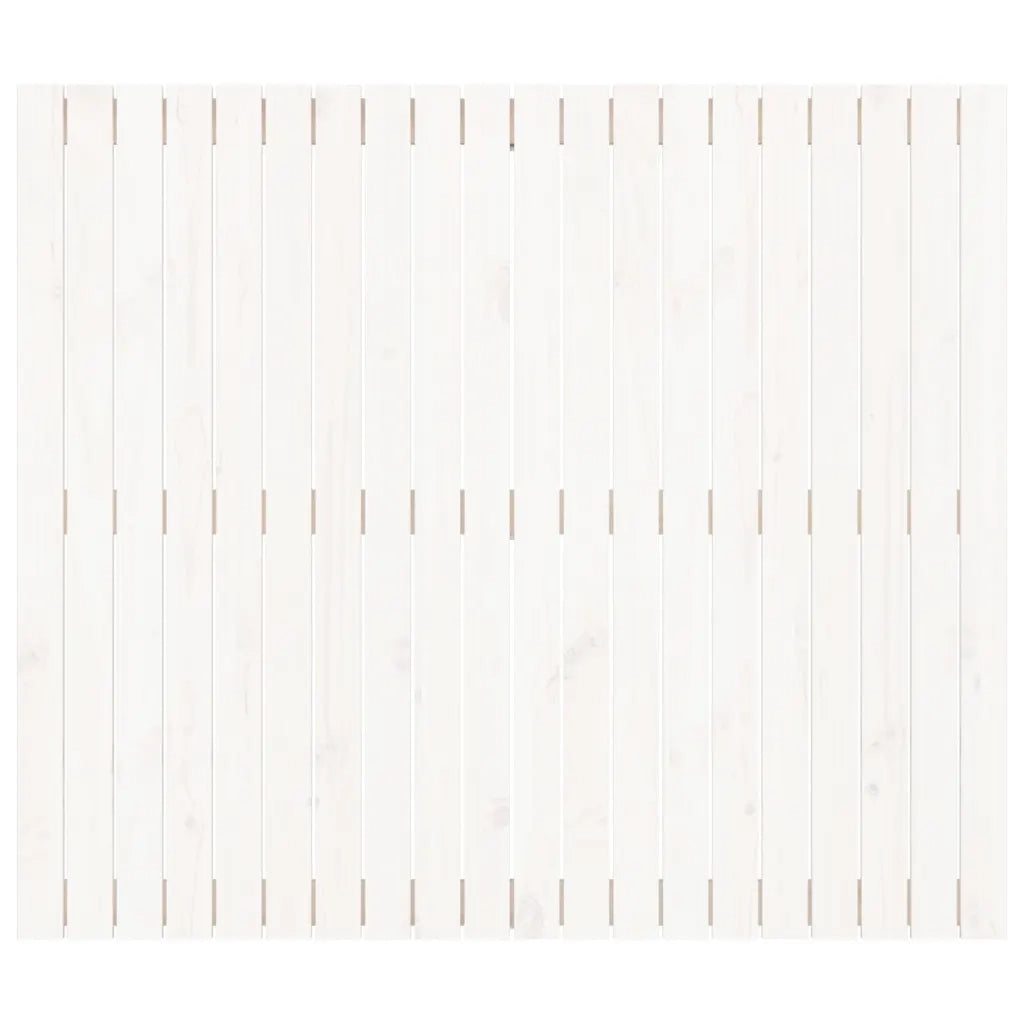 Testiera da Parete Bianca 127,5x3x110 cm Legno Massello di Pino
