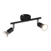 BARRA 2 FARETTI PARIS GU10 NERO- 1,0 pz