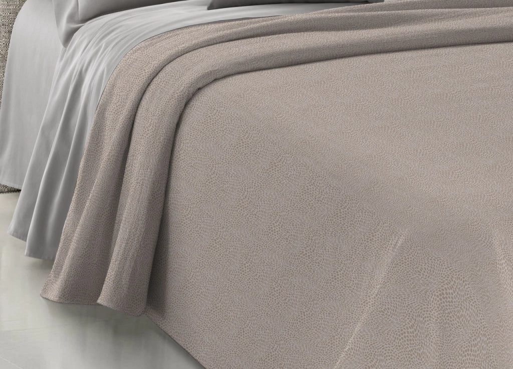 Copriletto Piquet Primavera Estate 100% Cotone Disegno Dublino Bon Bon - Matrimoniale - Beige