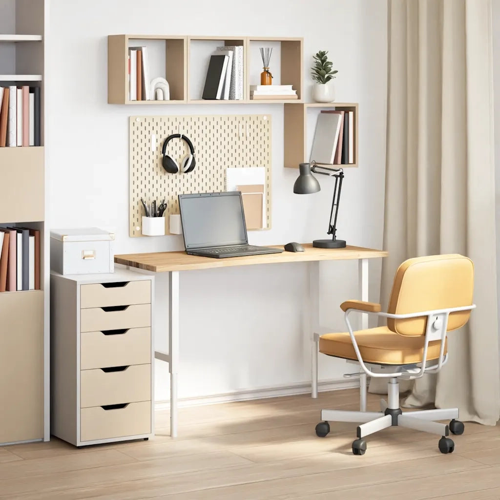 Piano Scrivania 120x60x2,5 cm Rovere Massello Non Trattato