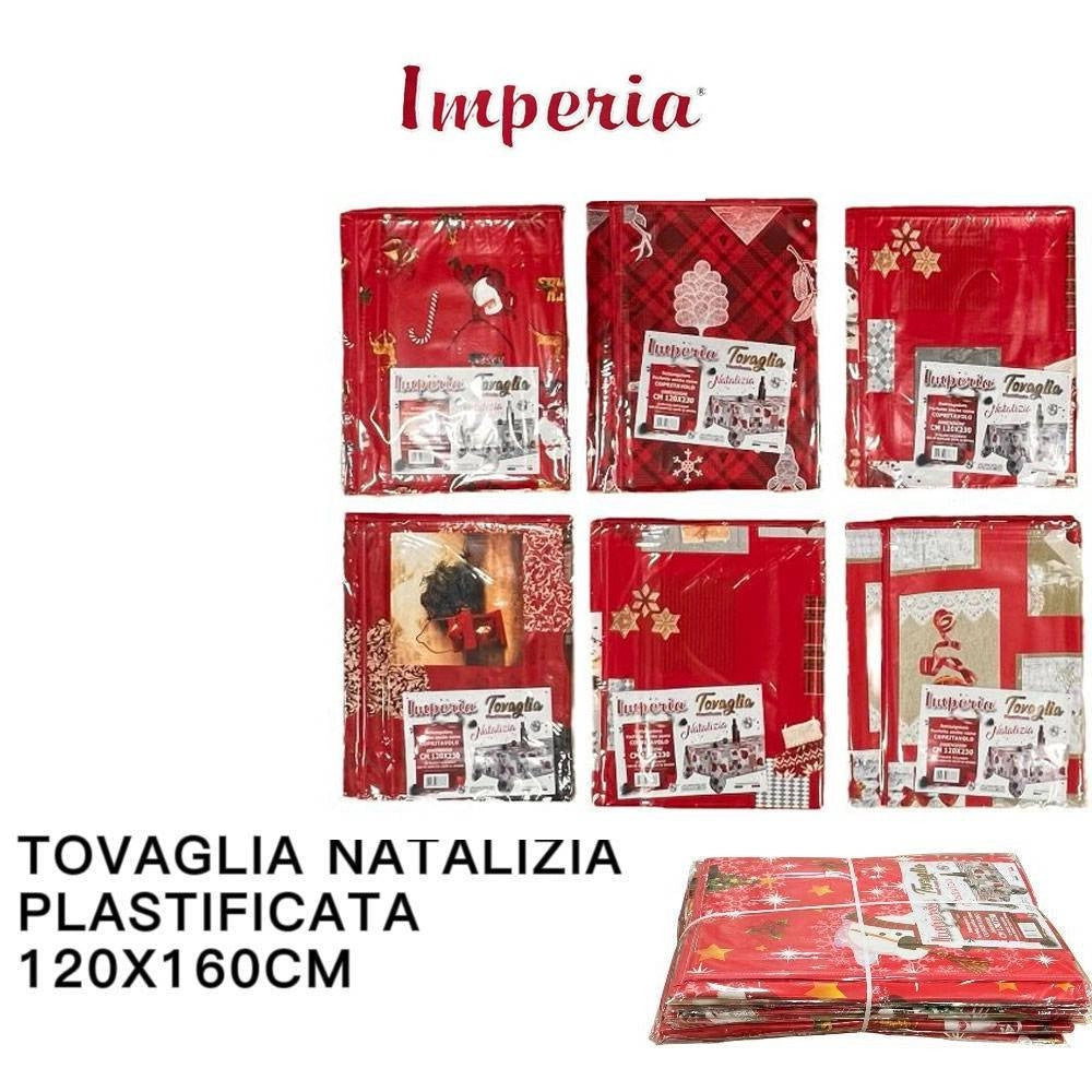 Trade Shop - Tovaglia Copritavolo Natale Plastificata Antimacchia Varie Fantasie Mis. 120X160 -