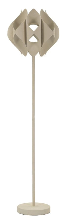 Lampada da Terra SPACE MODERN 39,5x39,5x155 cm - Piantana in Ferro color Crema - Attacco E27 40W - Design Scultoreo e Futuristico