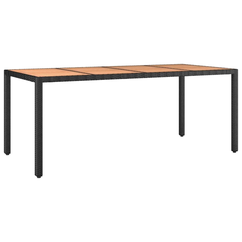 Set da pranzo da esterno 7 pezzi polyrattan nero e legno di acacia 02_0014372