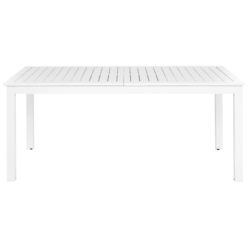 Tavolo da giardino allungabile in alluminio bianco 180/240 x 90 cm Arredo esterno