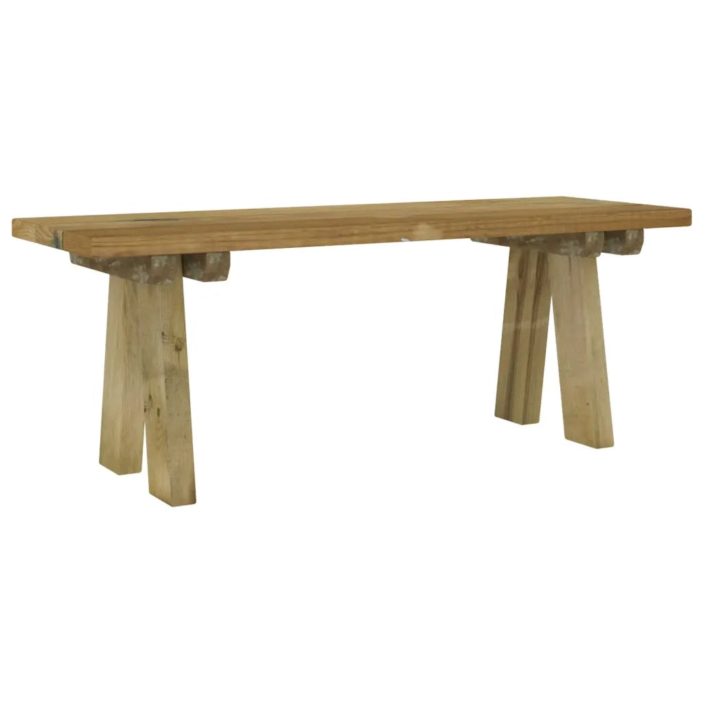 Panchina da Giardino 110 cm in Massello di Pino Impregnato 318173