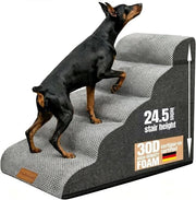 Trappola per cani 62 cm alta - con superficie antiscivolo - 5 gradini - con tappeto di gomma schiuma - adatta per piccoli/grandi cani - comoda e artrosa