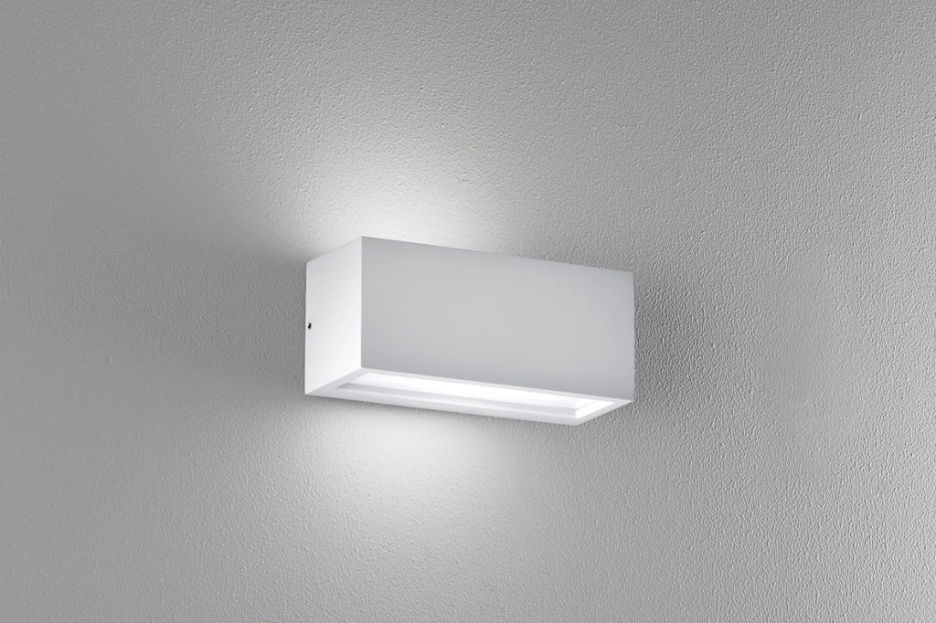 GUAVA Applique LED Biemissione 12W 120°-120° Marrone IP65 3000K - Illuminazione Parete per Esterni Rossini Group
