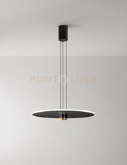Stream Sospensione in metallo e alluminio nero opaco oro spazzolato LED 50W 3000K 3500biemissione