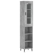 Buffet credenza cassettiera mobiletto mobile contenitore organizer cucina soggiorno salotto alto 34,5 x 34 x 180 cm legno ingegnerizzato grigio 02_0034279