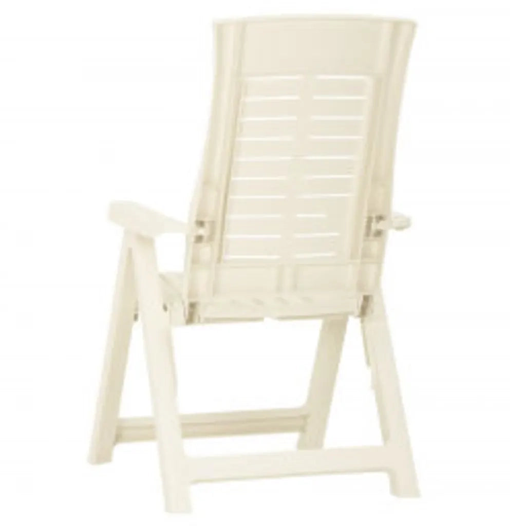 Sedie Reclinabili da Giardino 2 pz in Plastica Bianca 315830