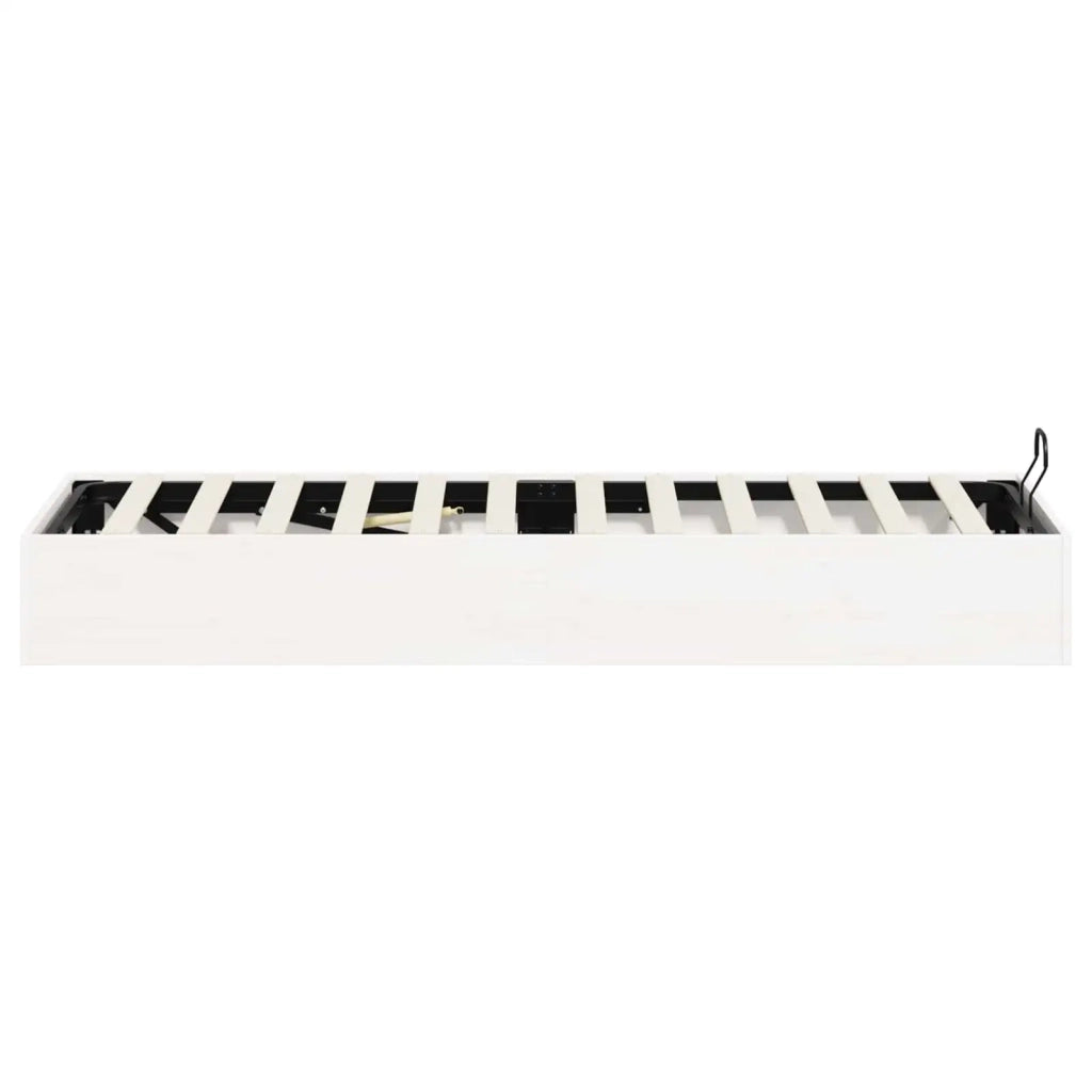 Telaio del Letto Ottomano con Ripostiglio Bianco 90 x 190 cm 3418763