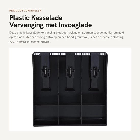 Cassa di Ricarica Manuale per Monete - Organizzatore di Denaro - Materiale ABS - Dimensioni 24,5 cm - Cassaforte per Monete