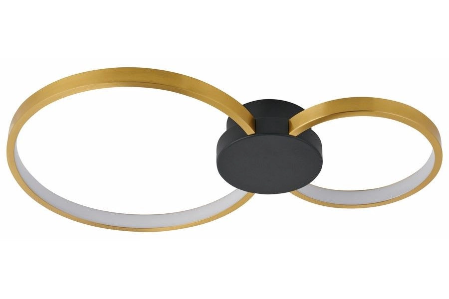 Plafoniera Reality Condida 2 Anelli oro/nero LED 20W