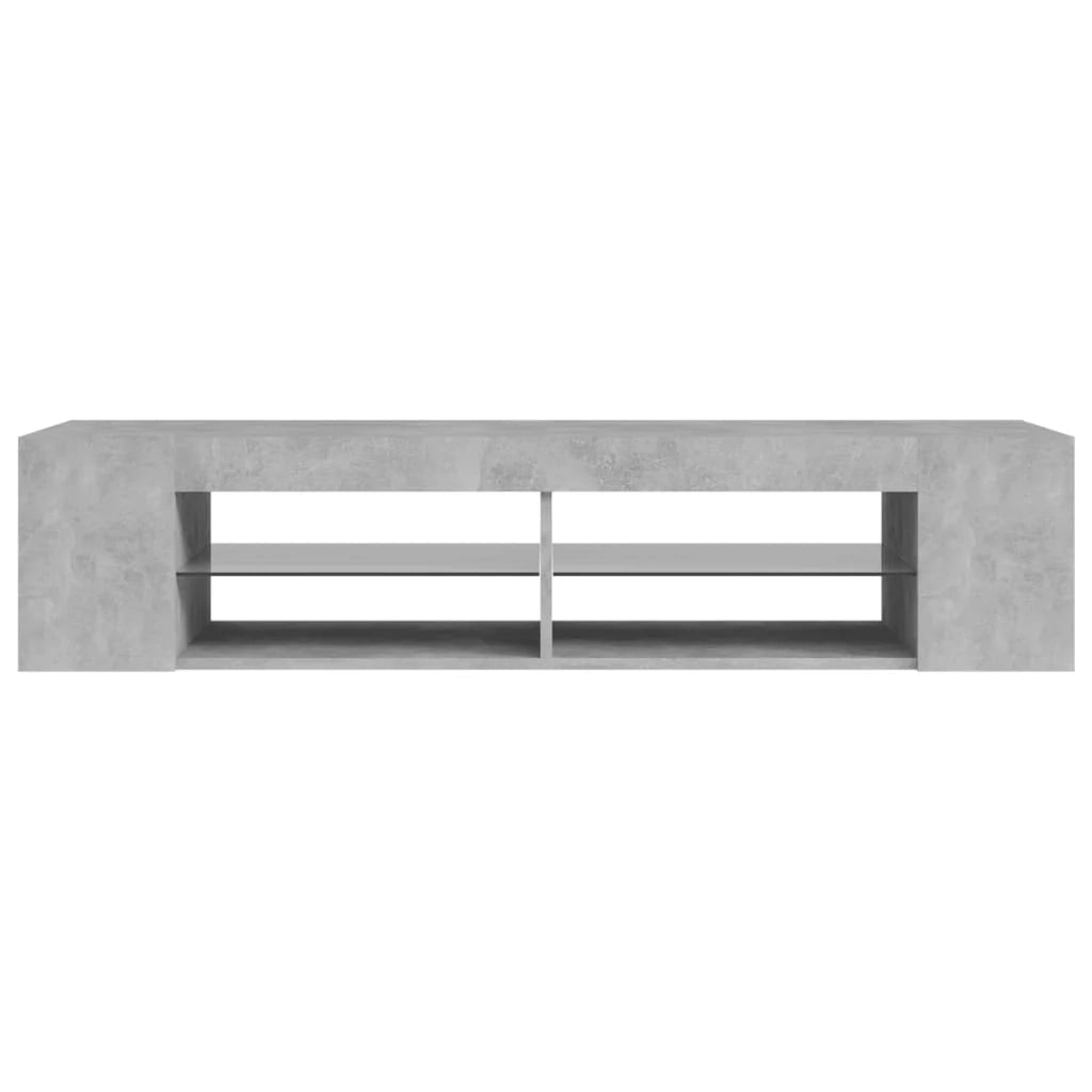 Mobile TV multimediale scaffale TV credenza mobile TV sala da pranzo soggiorno camera da letto con luci LED 135 x 39 x 30 cm grigio 02_0026529