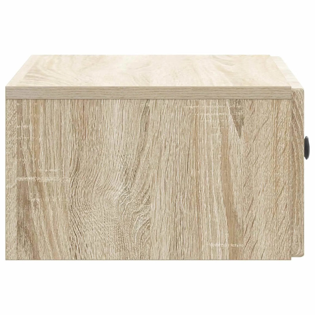 Mobiletto da notte a muro 2 pcs Rovere Sonoma 49 x 34,5 x 20 cm