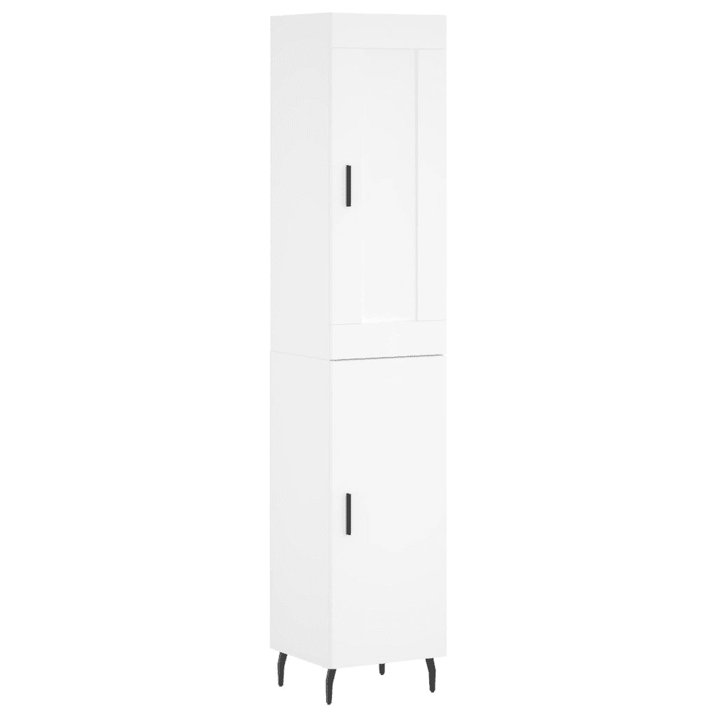 vidaXL Credenza Bianca 34,5x34x180 cm in Legno Multistrato