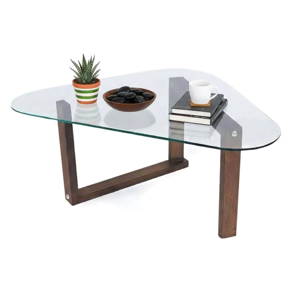 Eufrasia, Tavolino da Salotto Portariviste, 96x81x41h cm Marrone Noce