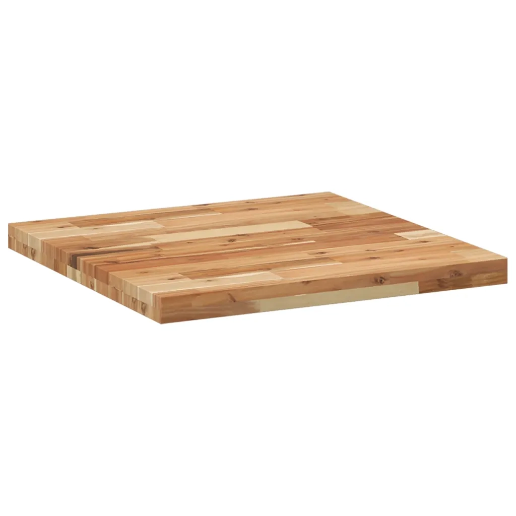 Piano Tavolo Quadrato 60x60x4 cm in Legno Massello di Acacia