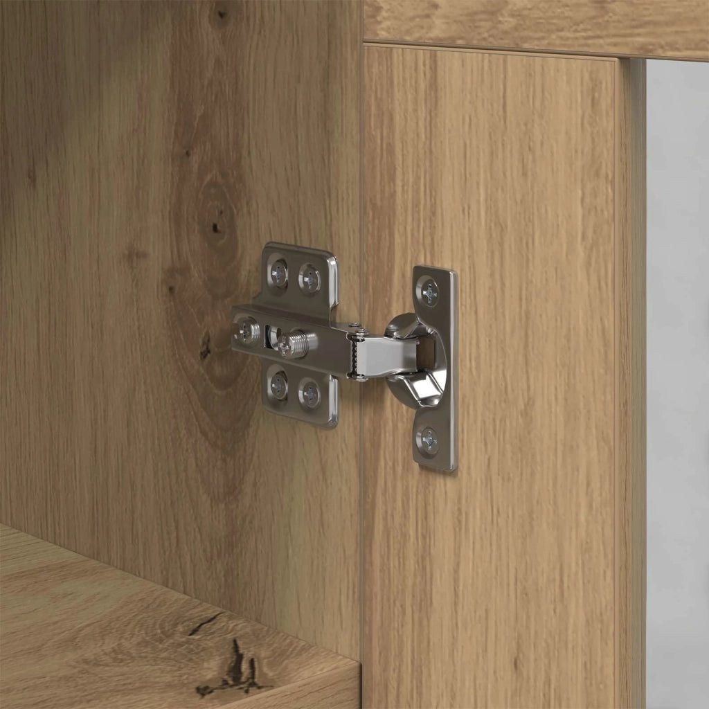 Credenza | Madia | Buffet da pranzo | Armadio da pranzo rovere artigianale 34 x 34,5 x 90 cm Legno multistrato