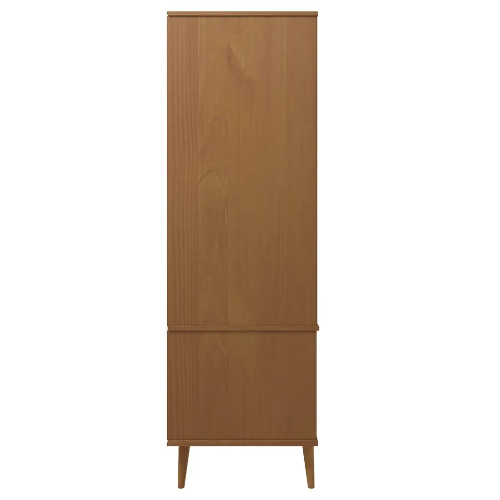 Armadio MOLDE Marrone 90x55x175 cm in Legno Massello di Pino CFW3017410