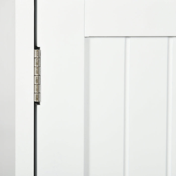 Pensile da Bagno con Armadietto e Cassetti 50,8x17,8x66 cm in Legno Bianco