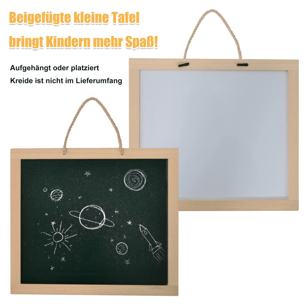 Letto a casa per bambini bianco in legno massiccio con rete a doghe e protezione anticaso 90x200 cm