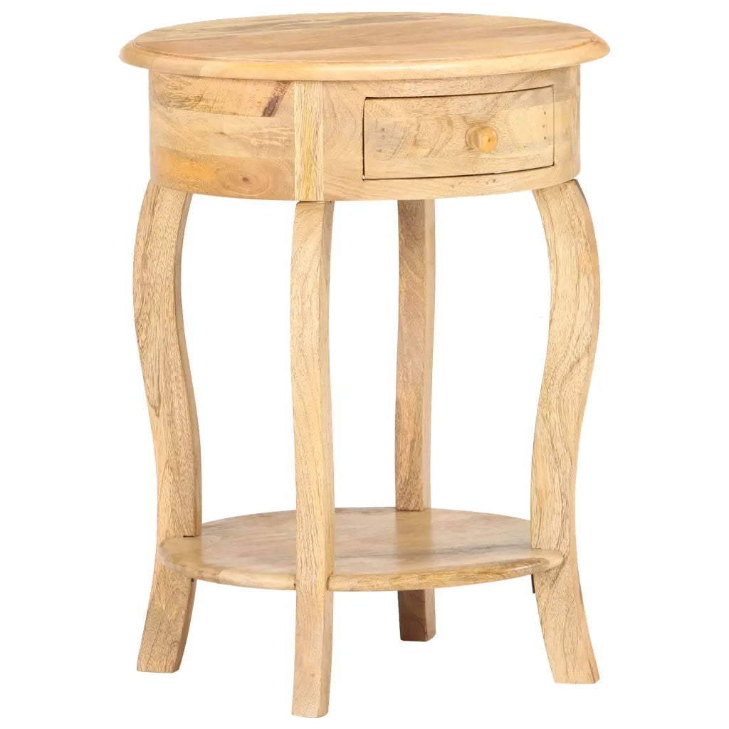 Tavolino da Salotto 37x37x61 cm in Legno Massello di Mango 321789
