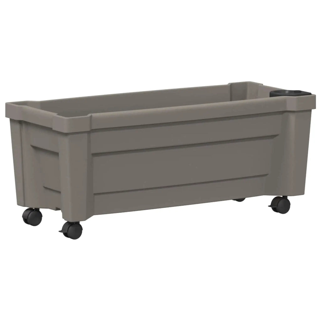 Vaso Calypso con Ruote Grigio 79 x 35 x 33 cm PP CFW6744295