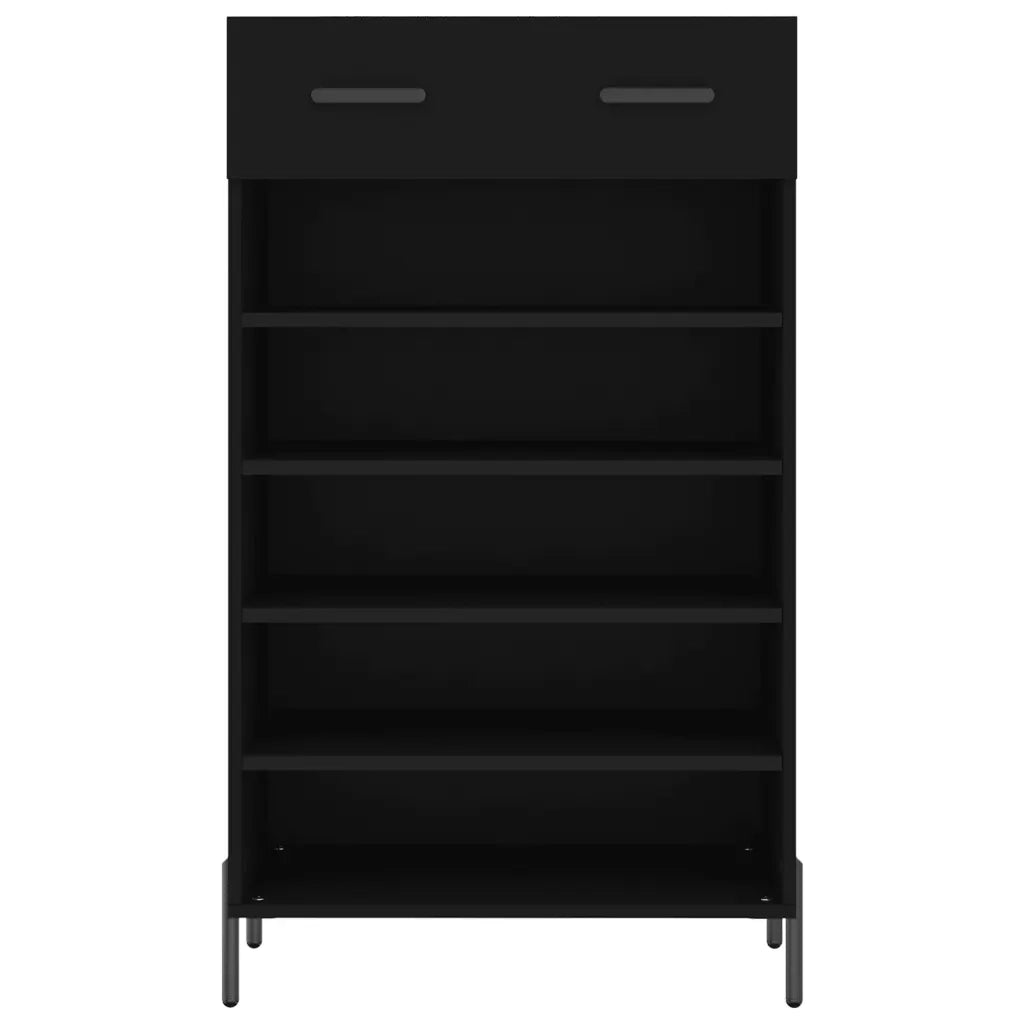 Scarpiera Nera 60x35x105 cm in Legno Multistrato