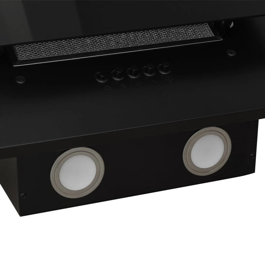 Cappa a parete da 60 cm in acciaio inox e vetro temperato nero 02_0005844