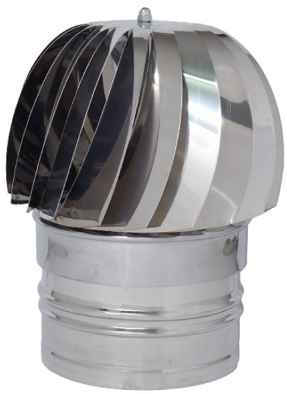 FUMAIOLO GIREVOLE GLOBO INOX Tondo (attacco maschio) Ø cm.18