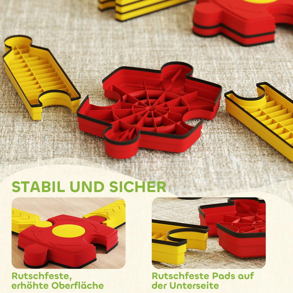 Set Trave Equilibrio Bambini ¨C Xylo ¨C Plastica Giallo Rosso