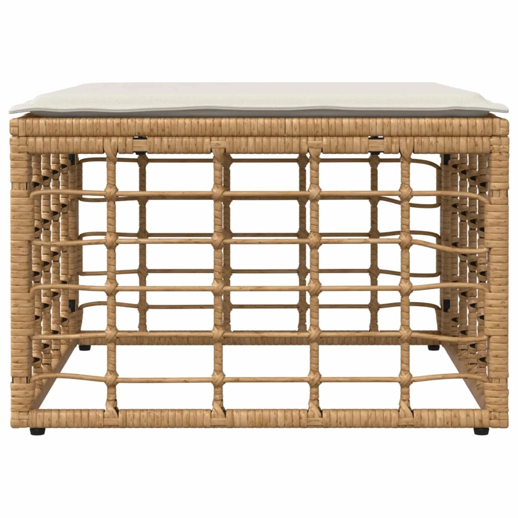 Poggiapiedi da Giardino Naturale polyrattan CFW2698060