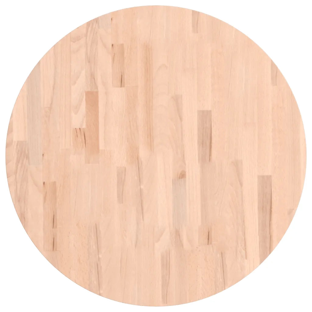 Piano per Tavolo Ã˜70x1,5 cm Rotondo in Legno Massello di Faggiocod mxl 83348