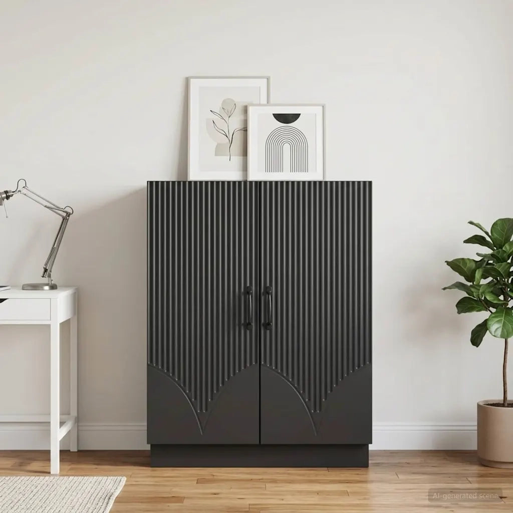 Credenza Nero 66 x 34,5 x 87 cm Legno ingegnerizzato 895276