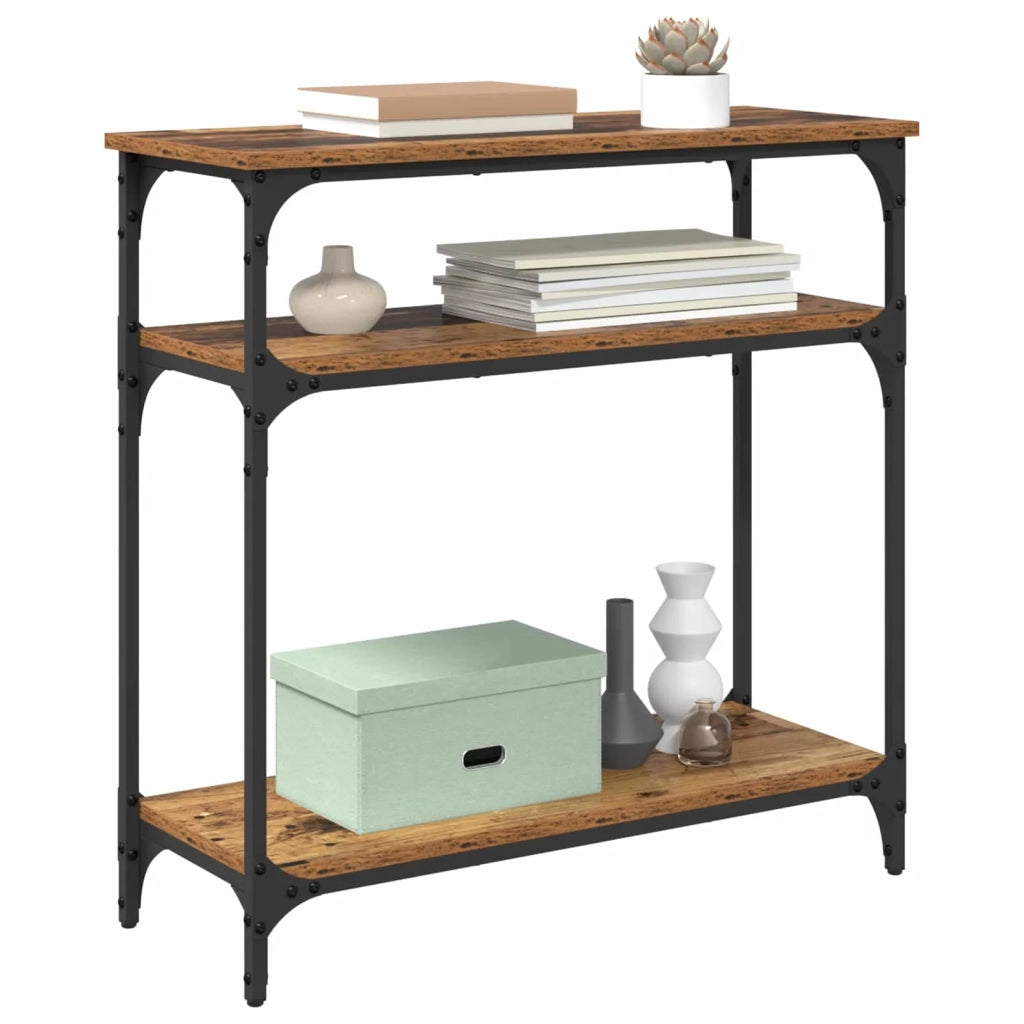 Tavolo consolle Legno vecchio 75 x 29 x 75 cm Legno multistrato