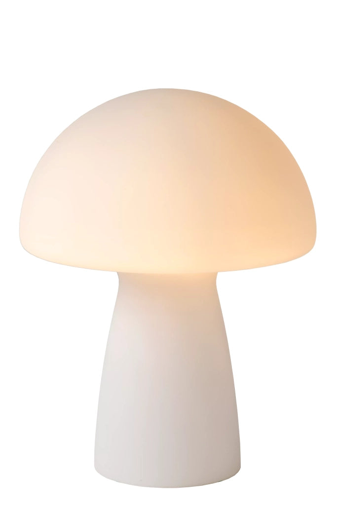 Lampada da tavolo in vetro bianco fungo E27 Lucide