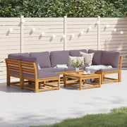 Set Salotto da Giardino 7 pz con Cuscini Legno Massello Acacia 3214323
