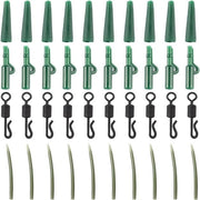 Accessori per Pescare il Carpo - Set con Scatola | Visgerei per Carpo | Mouche Anti Wirwir | Tubi di Gomma per la Coda | Impianti per Boilies per Carpo