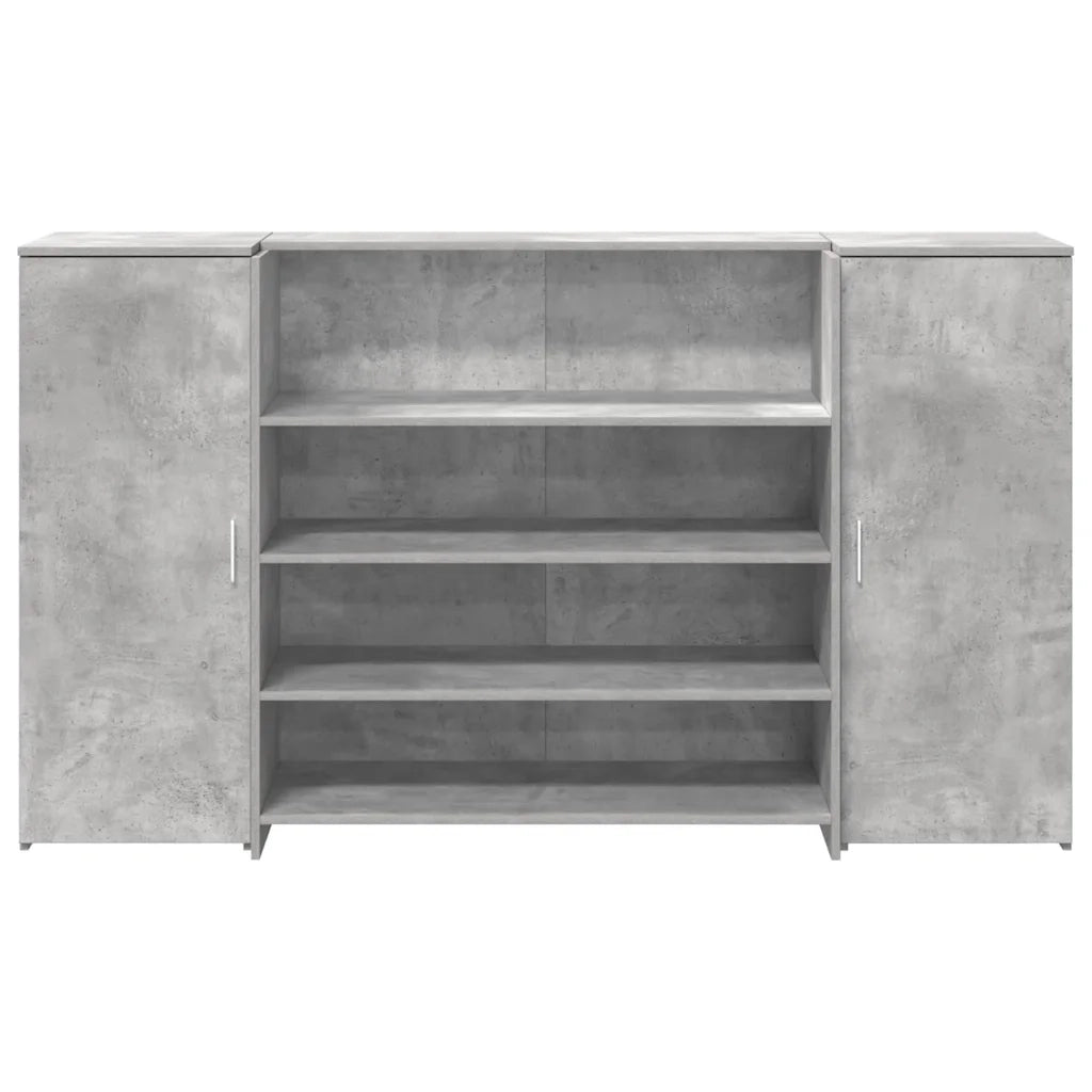 Banco Reception Grigio Cemento 180x50x103,5cm Legno Multistrato 3324172