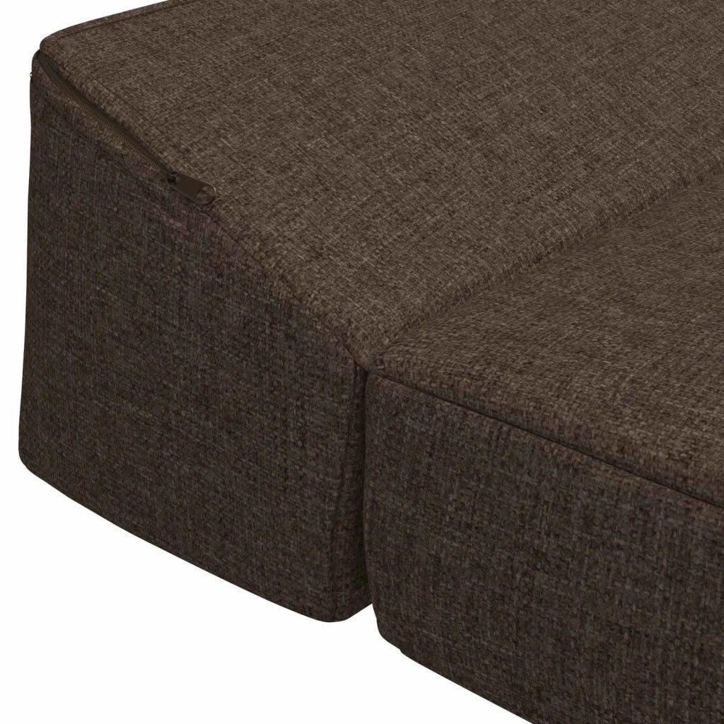 Divano Letto Pieghevole Tortora 200 x 70 x 10 cm Tessuto