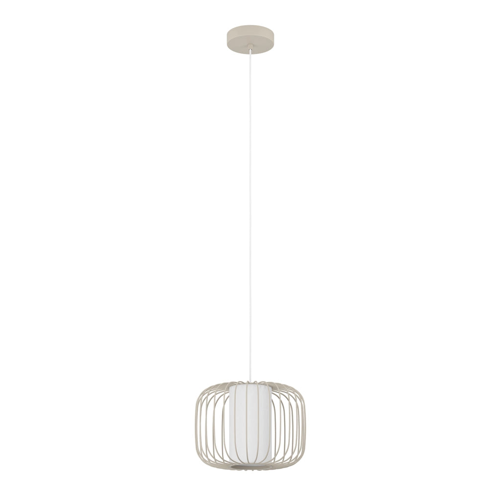 Lampadario A Sospensione Minimal Terrarosa Acciaio Sabbia 1 Luce E27